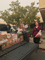 OCESD staff deliver food to evacuation shelter