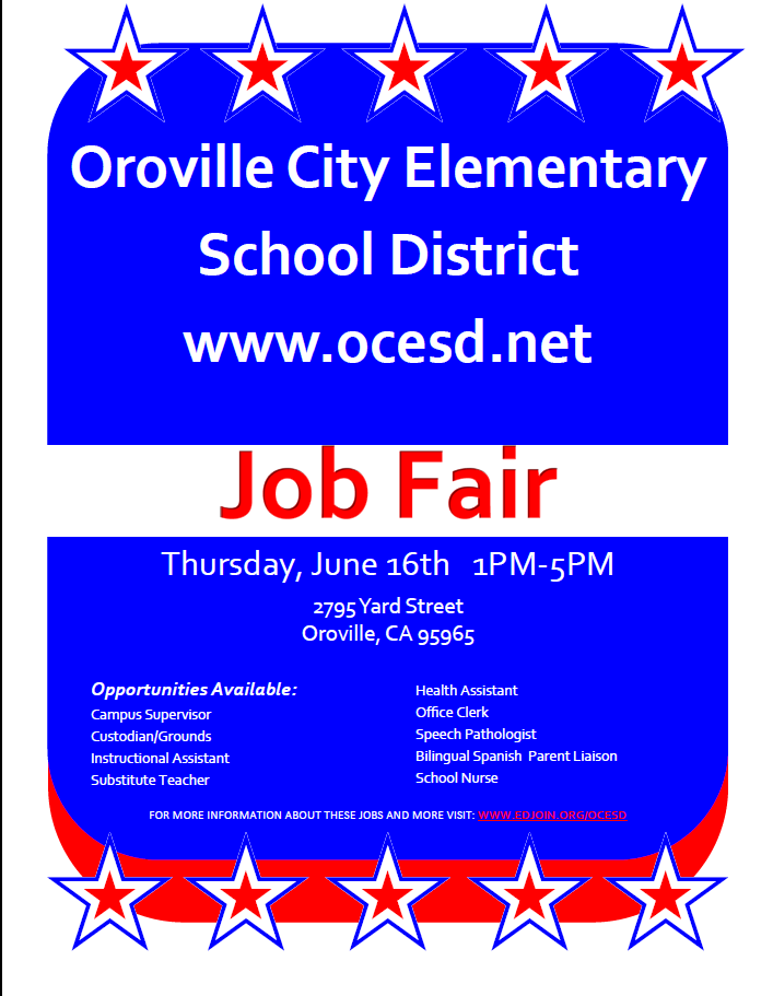Job Fair, Thursday, June 16, 1-5PM 2795 Yard Street