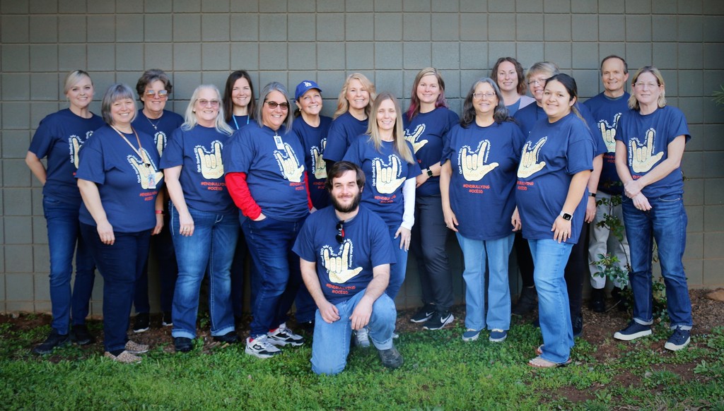 Photo of SDO staff wearing Kindness Day t-shirts