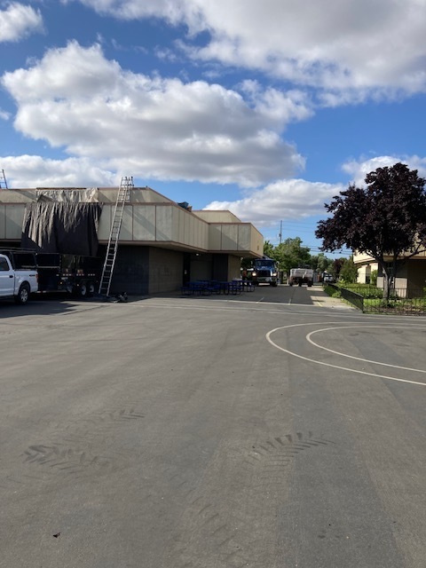 The Wyandotte Roof being replaced