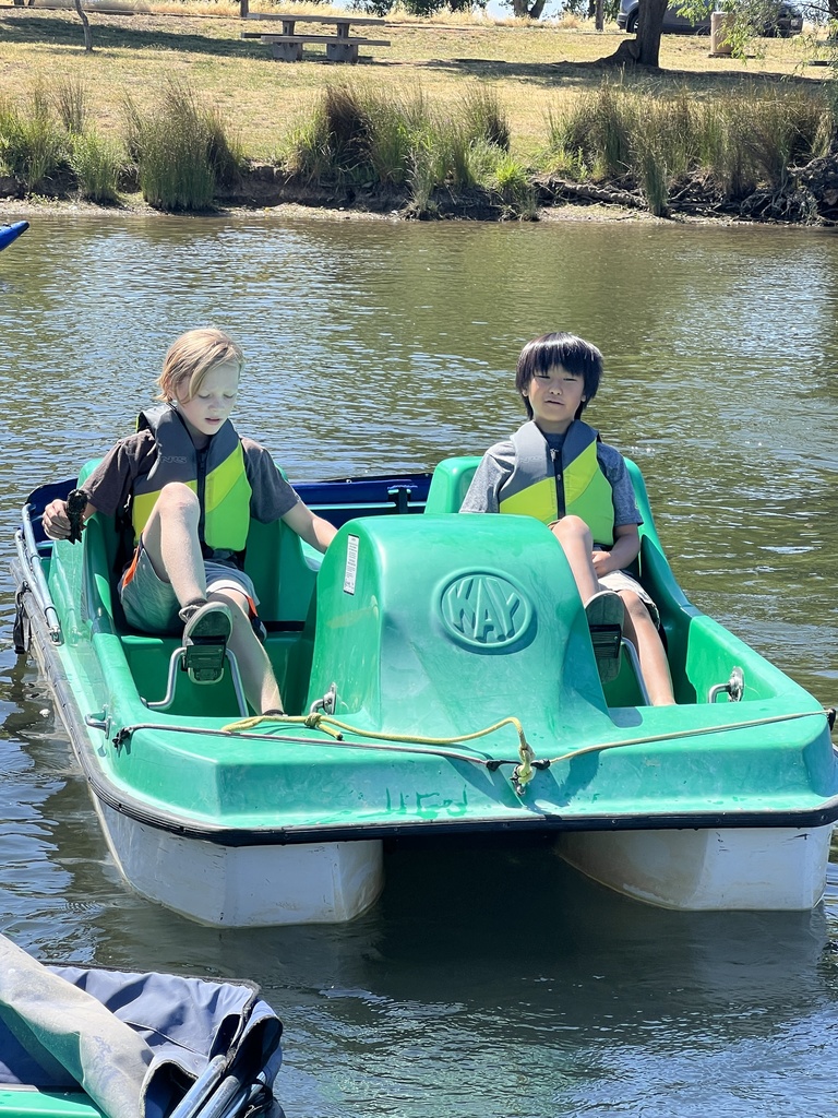 Students on Paddle Boat