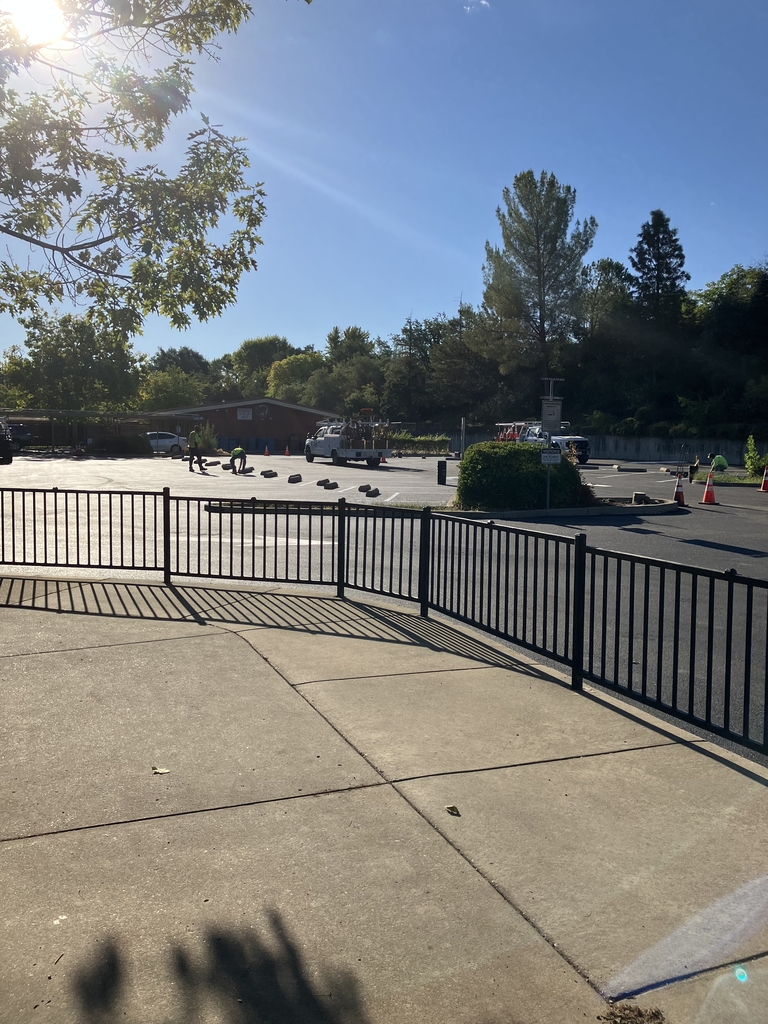 Stanford Parking Lot being finished by workers